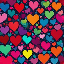 Heart Background Wallpaper - multicolor heart wallpaper  