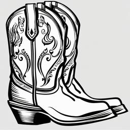 Cowboy Boot clipart - cowboy boot with a spurred heel  