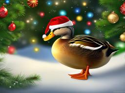 Christmas Duck Wallpaper  