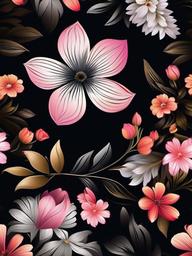 Flower Wallpaper With Black Background  ,mobile iphone background wallpaper