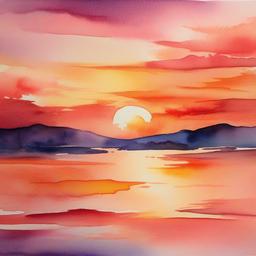 Watercolor Background Wallpaper - watercolor sunset background  