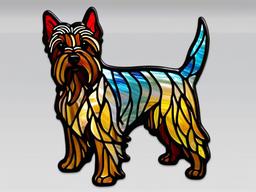 Stained Glass Silky Terrier - Silky terrier with shiny coat  