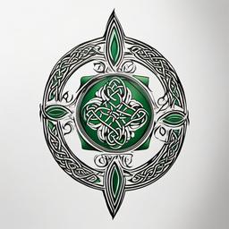 celtic name tattoo  simple color tattoo,minimal,white background