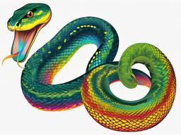 Snake clipart - snake with vibrant scales  