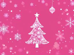 Cute Pink Christmas Background  