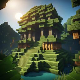 ancient temple hidden deep within a jungle - minecraft house ideas minecraft block style