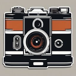 Film camera sticker, Vintage , sticker vector art, minimalist design