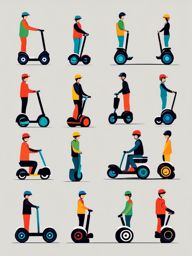 Segway Clipart - A Segway for effortless urban travel.  transport, color vector clipart, minimal style