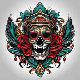 chicano tattoo & piercings  simple vector color tattoo