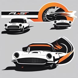 Car sticker, Fast , sticker vector art, minimalist design