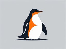 Penguin Play  minimalist design, white background, professional color logo vector art