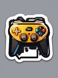 Gamepad sticker- Console gaming, , sticker vector art, minimalist design