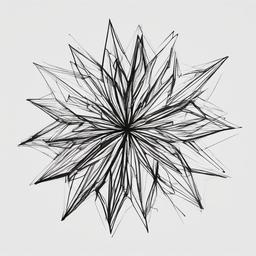 sketch of a star  minimal rough sketch scribbles,doodles,black and white