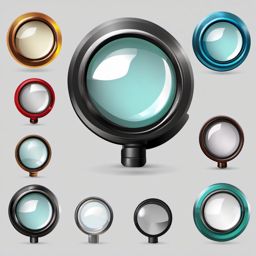 Magnifying glass clipart - Magnifying glass for search and zoom,  color clipart, vector art