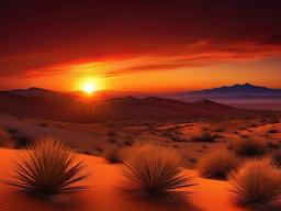 Sunset Wallpaper - Desert sunset with vivid oranges.  sunset background