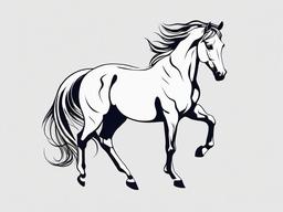 minimalist tattoo horse  simple tattoo,minimalist,white background