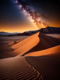 sossusvlei, namibia - craft a scene of the hauntingly beautiful sand dunes of sossusvlei, with the milky way as a backdrop. 