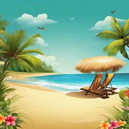 Beach Background Wallpaper - beach background caricature  