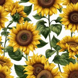 Sunflower Background Wallpaper - sunflower in white background  