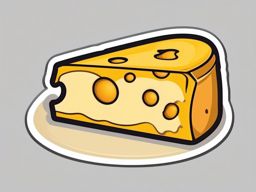 Cheese Emoji Sticker - Dairy delight, , sticker vector art, minimalist design