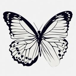 simple semicolon butterfly tattoo  simple color tattoo, minimal, white background