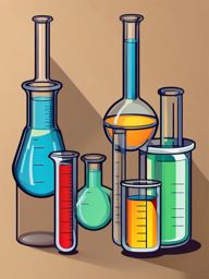 Chemistry Beaker clipart - Cylindrical vessel for measuring and mixing chemicals, ,color clipart vector style