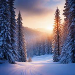 Winter background wallpaper - snow forest wallpaper  