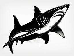 drawing of Velvet shark  minimal rough sketch scribbles,doodles,black and white