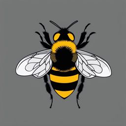 bumble bee tattoo minimalist color design 