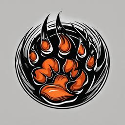 bear claw scratch tattoo  simple vector color tattoo