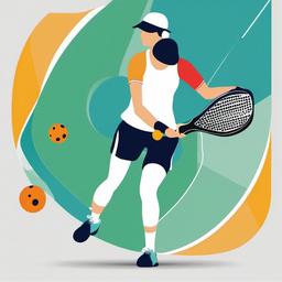 Pickleball clipart - pickleball with motion lines for speed  color,minimalist,vector clipart