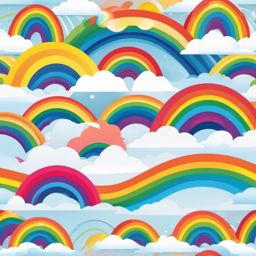 Rainbow Clipart - A vibrant rainbow after the rain.  color clipart, minimalist, vector art, 