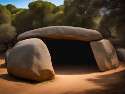 secrets of extremadura's dolmens - illustrate the secrets of extremadura's dolmens, prehistoric megalithic monuments shrouded in mystery. 