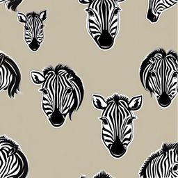 Safari Hat and Zebra Emoji Sticker - Safari encounter with zebras, , sticker vector art, minimalist design
