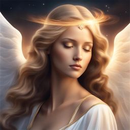 angel clipart - a celestial angel, radiating serenity and grace 