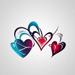 3 Heartbeat Tattoo - Showcase a trio of heartbeats in a dynamic and engaging tattoo design.  simple vector color tattoo,minimal,white background