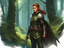 as an elf ranger, aelarion swiftwind is tracking a mysterious creature through a dense forest. 