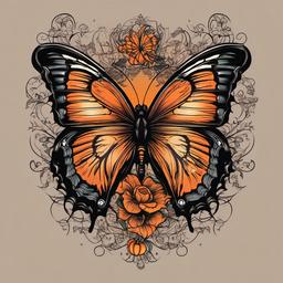 halloween butterfly tattoo  