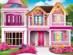 Barbie clipart - Barbie in a dream house  clipart