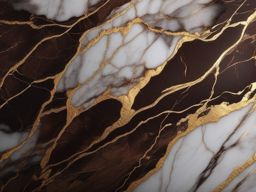 Marble with a rich brown background and golden veins top view, product photoshoot realistic background, hyper detail, high resolution