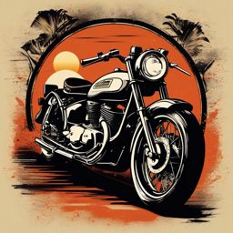 Retro Motorcycle Culture - Design a t-shirt inspired by the culture of retro motorcycles. , vector art, splash art, retro t shirt design