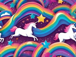 Rainbow Unicorn Background  