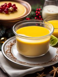 natilla at a holiday feast - savoring colombian natilla, a rich custard served at christmas, at a festive holiday feast. 