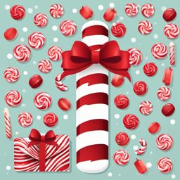 Candy Cane Clipart,Decorating a candy cane-themed event poster  simple, 2d flat