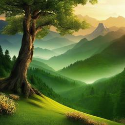 Mountain Background Wallpaper - tree mountain background  