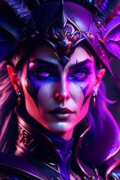 Syndra Shadowclaw, a tiefling warlock with a shadowy patron detailed matte painting, deep color, fantastical, intricate detail, splash screen, complementary colors, fantasy concept art, 8k resolution trending on artstation unreal engine 5