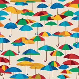 Beach Umbrella clipart - Beach umbrella providing shade, ,vector color clipart,minimal