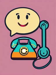 Telephone Receiver Emoji Sticker - Classic call, , sticker vector art, minimalist design