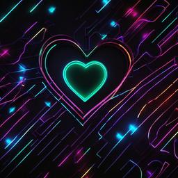 Neon Background Wallpaper - heart neon wallpaper  