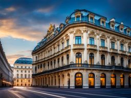 baroque palaces, adorned with ornate facades, stand proudly along the grand boulevards of vienna, austria. 